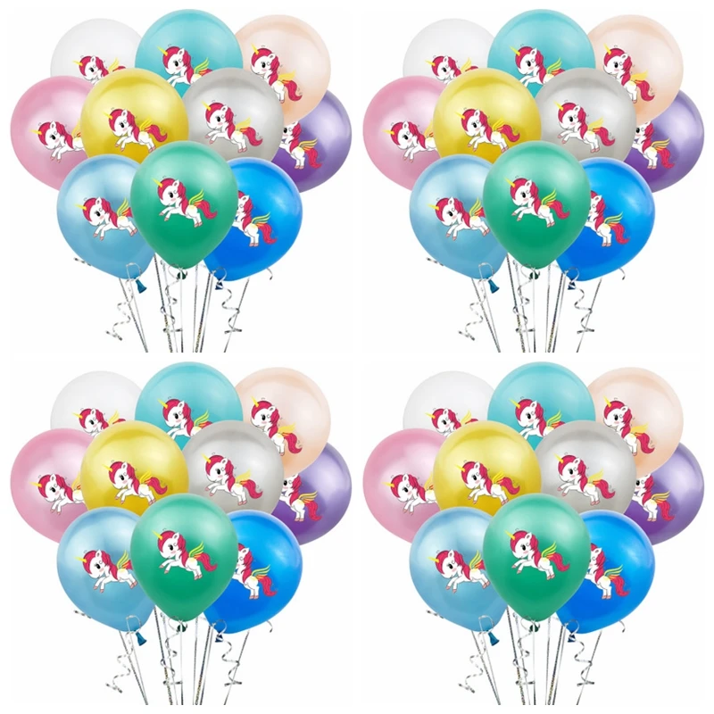 Симпатичные латексные воздушные шары с единорогом для дня рождения 12 дюймов 10 шт.