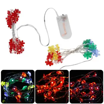 

2M 20LED Sun Flower Shape String Light Button Battery Power Lamps For Party Christmas Holiday New Year Decoration