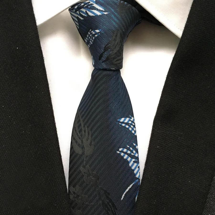 2023 Cravatte Da Uomo Cravatta In Tessuto Jacquard Cravatta Floreale Fiore Blu