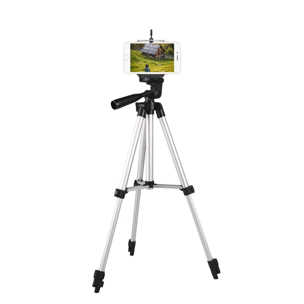 Portable Lightweight Professional Aluminium Camera Tripod For Canon Nikon Sony DSLR DV iPhone 7 X Redmi 8 7 Smart Mobile Phone