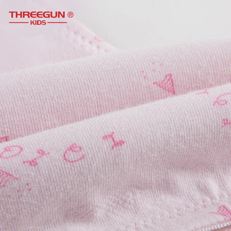 THREEGUN/детские спортивные бюстгальтеры для девочек, бюстгальтер с чашкой, Мягкое хлопковое нижнее белье для подростков, бюстгальтеры для молодых студентов, нижнее белье