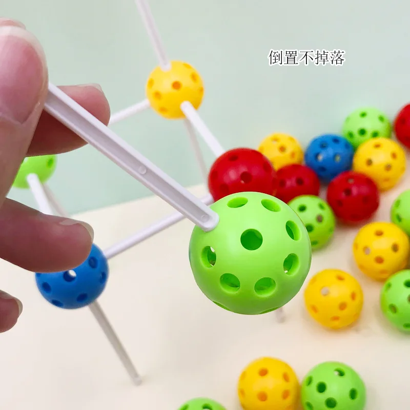 

CHILDREN'S Toy Spherical Building Blocks Educational Flexible Beads Assembling Assembling 2 to Build Geometry 3-6-Year-Old Kinde