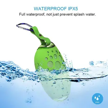 

Cool Mini Music Speaker Bluetooth Mango Shape Portable Waterproof Dust-proof Silicone Outdoor Wireless Sound Box Carabiner