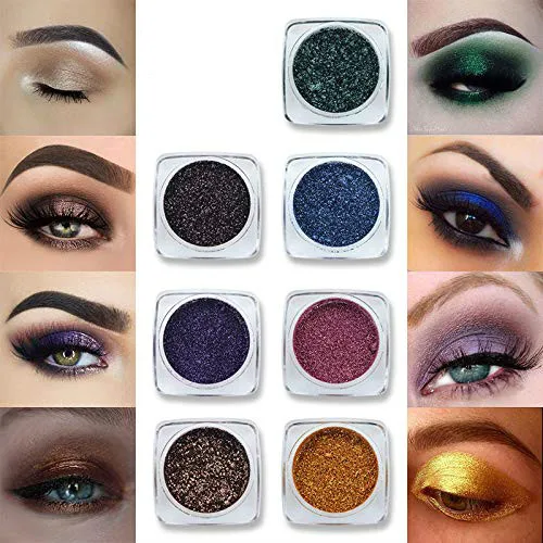 

12 Colors Highly Pigment Diamond Eyeshadow Powder Glitters Flash Metallic Cosmetic Loose Shimmer Monochrome Eyeshadow Makeup