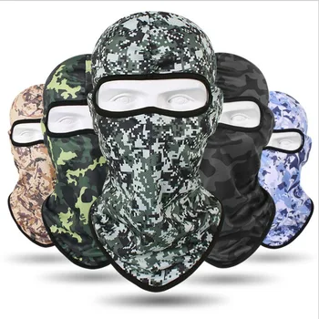 

WZCX Camouflage Outdoor Quick-Drying Masked Hat Breathable Fashion New Printing Beanie Skullies Beanies