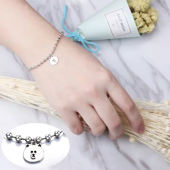

DSHOU51 Bear Bracelet Cute Beaded Scrub Bear Bracelet Hand Ornament Cartoon