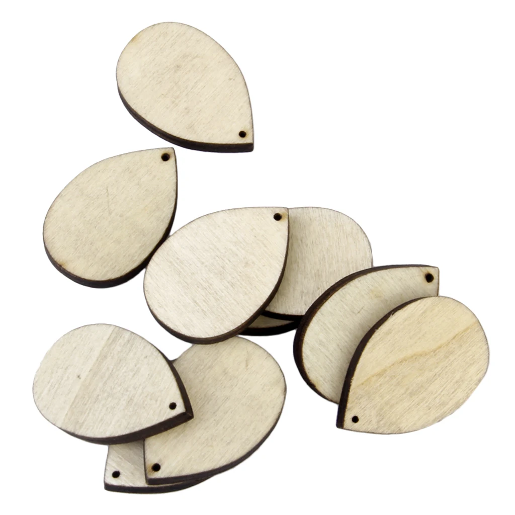 Деревянные пустые Водосберегающие украшения для поделок своими руками 2 5x3 5 см 10