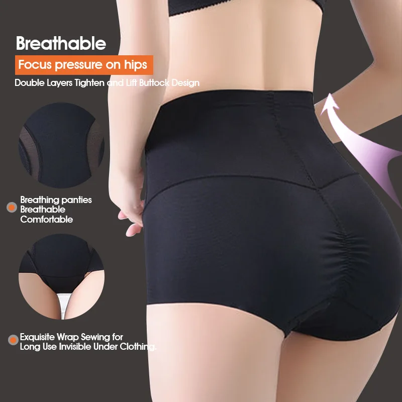 여성용 배 제어 쉐이프웨어 팬티, 엉덩이 리프터, 하이 스트레치, 심리스 슬리밍 허리 트레이너, 바디 셰이퍼 거들 팬티
