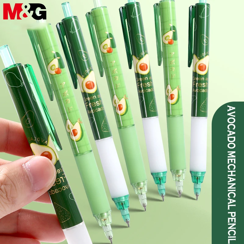 M&G Avocado Mechanical Pencil 0.5mm Press Automatic Mechanical Pencil Drawing Stationery