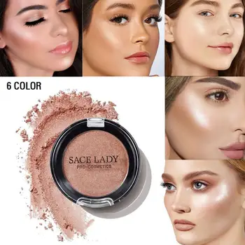 

Highlighter Powder 6 Colors Face Iluminator Professional Glitter Palette Make Up Kit Makeup Comestics Tools Easy To Wear TSLM2