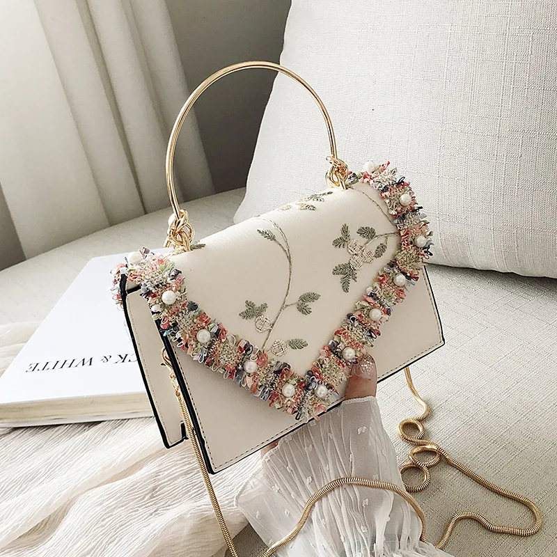 Новые сумки для женщин 2019 кошельки и через плечо с вышивкой на цепочке роскошные