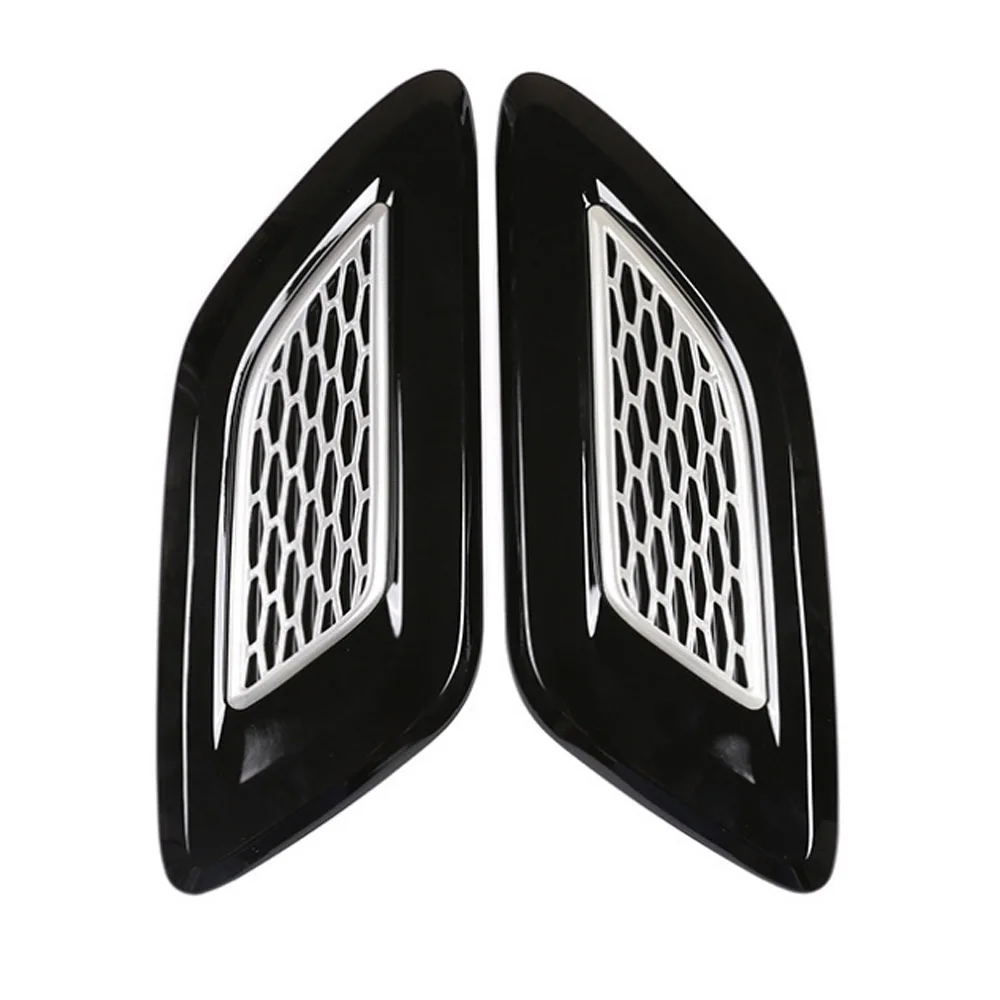 Black Hood Air Vent Outlet Trim Cover For Land Rover Discovery 5 L462 2017-2019
