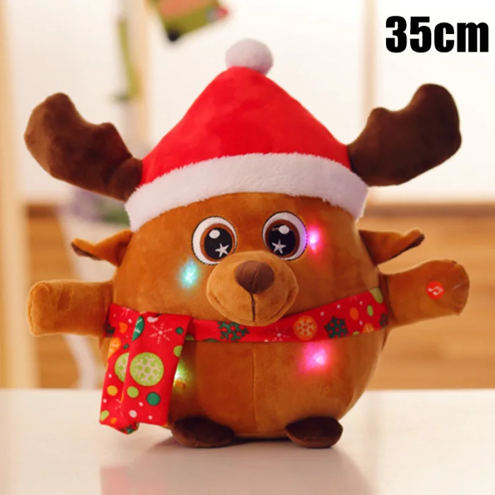 Санта-Клаус, электрическая игрушка, забавная многофункциональная кукла Санта, светильник, музыкальный лось, плюшевая игрушка M09