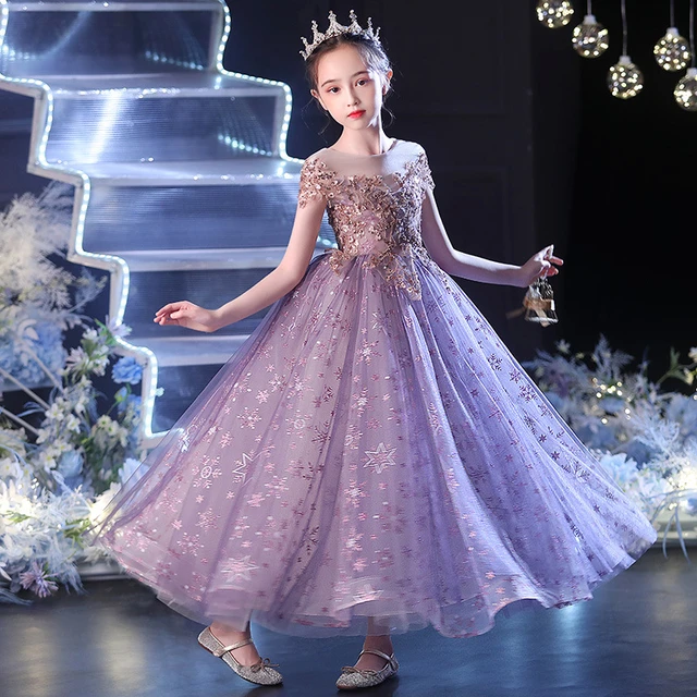 Kids Dresses For Party Wedding Dress gorgeous Sequins beaded Children  Pageant Gown Girls Princess longTulle Dress Girl clothes - AliExpress