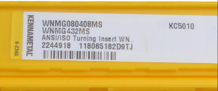 10 шт. KENNAMETAL карбидная вставка WNMG080408MS KC5010