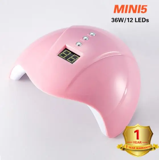 MINI5A-Pink 120 Вт высокомощный УФ светодиодный светильник для ногтей используется для лечения различных гелевых сушилок для ногтей УФ-светильник жидкокристаллический дисплей вентилятор - Цвет: MINI5A-Pink