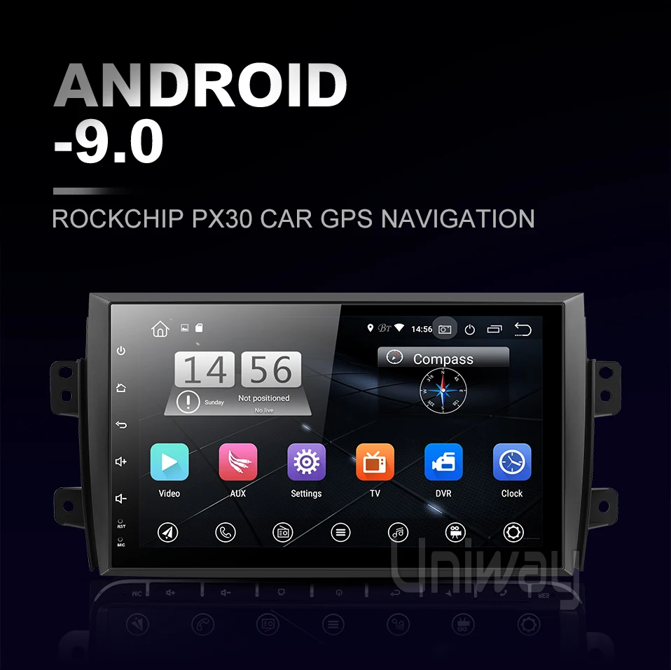 Cheap uniway ATY9071 Android 9.0car dvd for Suzuki SX4 2006 2007 2008 2009 2010 2011 2012 2013 car radio gps  navigation 0