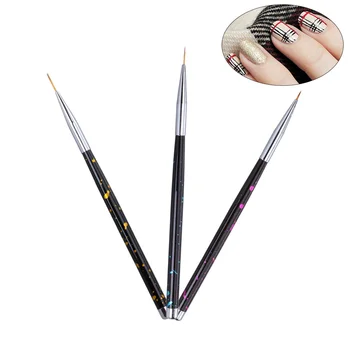 

3pcs Professional Drawing Pringting Nail Polish Tool Liner Brush Nail Brush Set for Nail Art Design