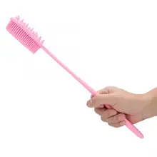 Силиконовая Массажная щетка в форме сердца для тела, душа, мытья кожи, Глубокая очистка, отшелушивающая щетка для ванны