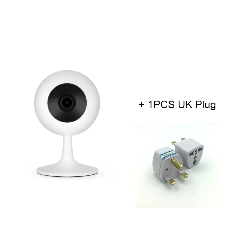 Новое прибытие Xiaomi Мини Смарт камера популярная версия 110 угол 1080P HD Ночное видение Беспроводной WiFi IP Webcam умный дом Cam APP - Цветной: white UK Plug