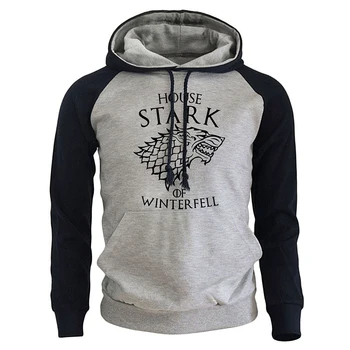 

Game Of Thrones Casual Men's Sweatshirt 2018 Spring New Hoodies HOUSE STARK OF WINTER FELL Print Pullover Harajuku Hoody For Men