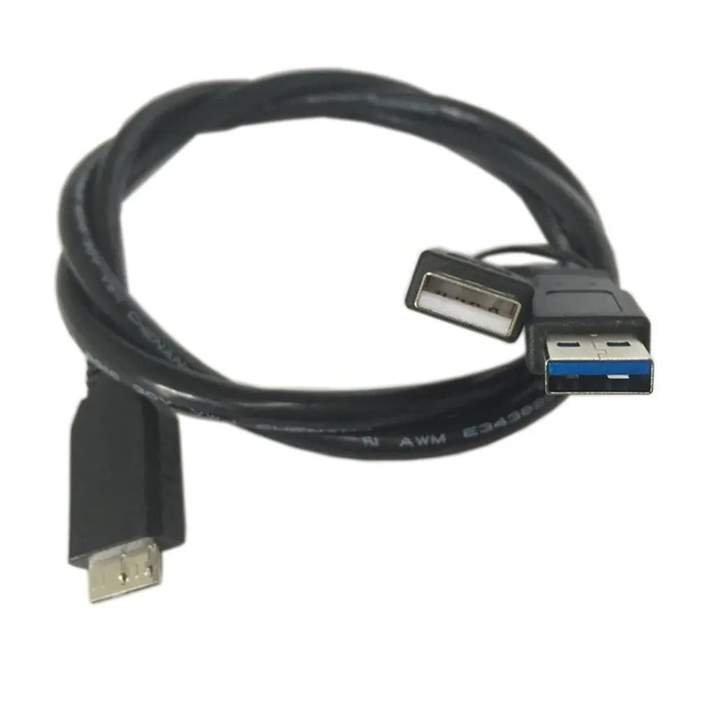 2FT черный USB 3,0 данных Y кабель конвертер адаптер для мобильного внешнего жесткого диска компьютера Соединительный кабель