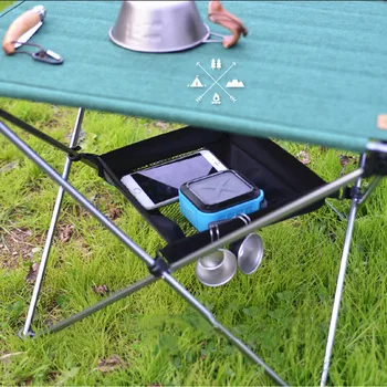 

1PC Outdoor Folding Table Storage Pouch Bag Picnic Portable Storage Basket Hanging Mesh Pouch Camping Organizer S/L