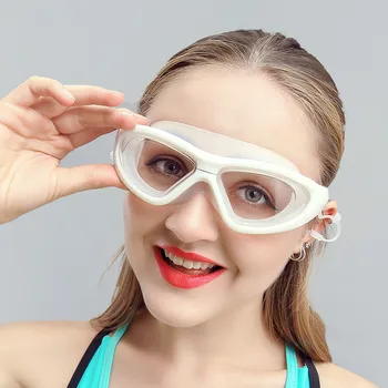

New Men Women Professional Swimming Goggles Waterproof Soft Silicone Transparent Glasses Swim Eyewear Anti-Fog UV Adult