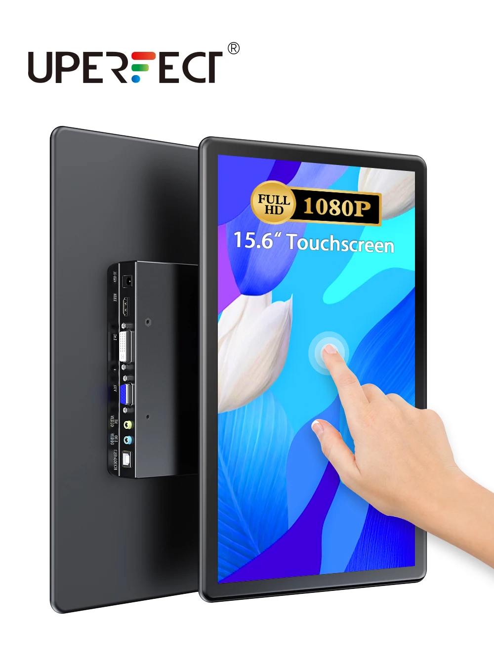 Портативный монитор UPERFECT с сенсорным экраном 15 6 ''HDR 1080P IPS Raspberry Pi VESA HDMI VGA DVI