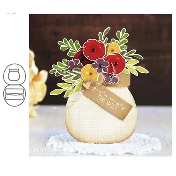 

JC Vase Metal Cutting Dies DIY for Scrapbooking Die Cut Handmade Tools Card Make Shape Stencil Craft Mold Mould Model Decoration