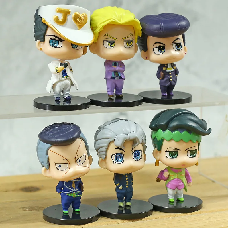JoJos Bizarre Adventure Diamond is Unbreakable Higashikata Josuke Kujo Jotaro Rohan Kishibe PVC Figures Toys 6pcs/set |