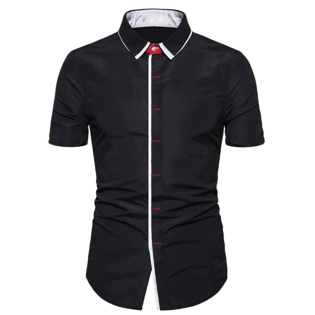 Осенняя гавайская рубашка, модная мужская повседневная рубашка на пуговицах с гавайским принтом, пляжный топ с коротким рукавом, блуза camisa masculina