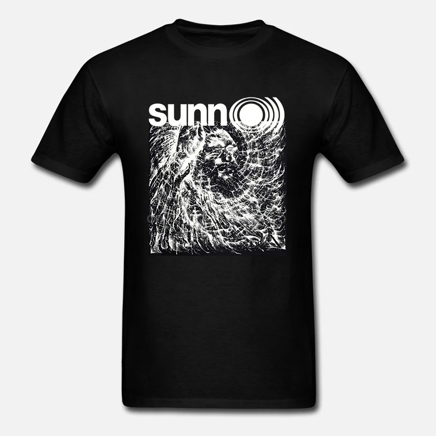 Новинка SUNN O) DOOM BLACK METAL BAND рубашка черная белая мужская футболка бесплатная