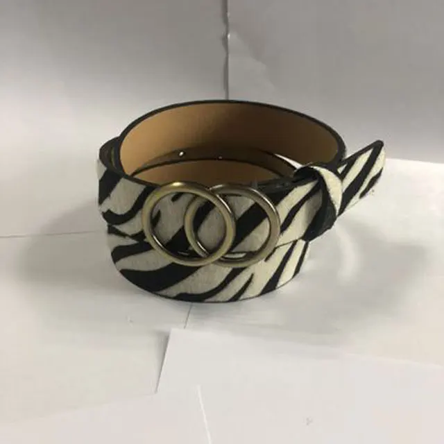 Leopard C Модная искусственная кожа, двойное кольцо, пряжка, мягкая, винтажная, декоративная, повседневная, подтягивающая, подходит ко всему, легкий, длинный, женский ремень, Одноцветный, с отверстиями - Цвет: Leopard C