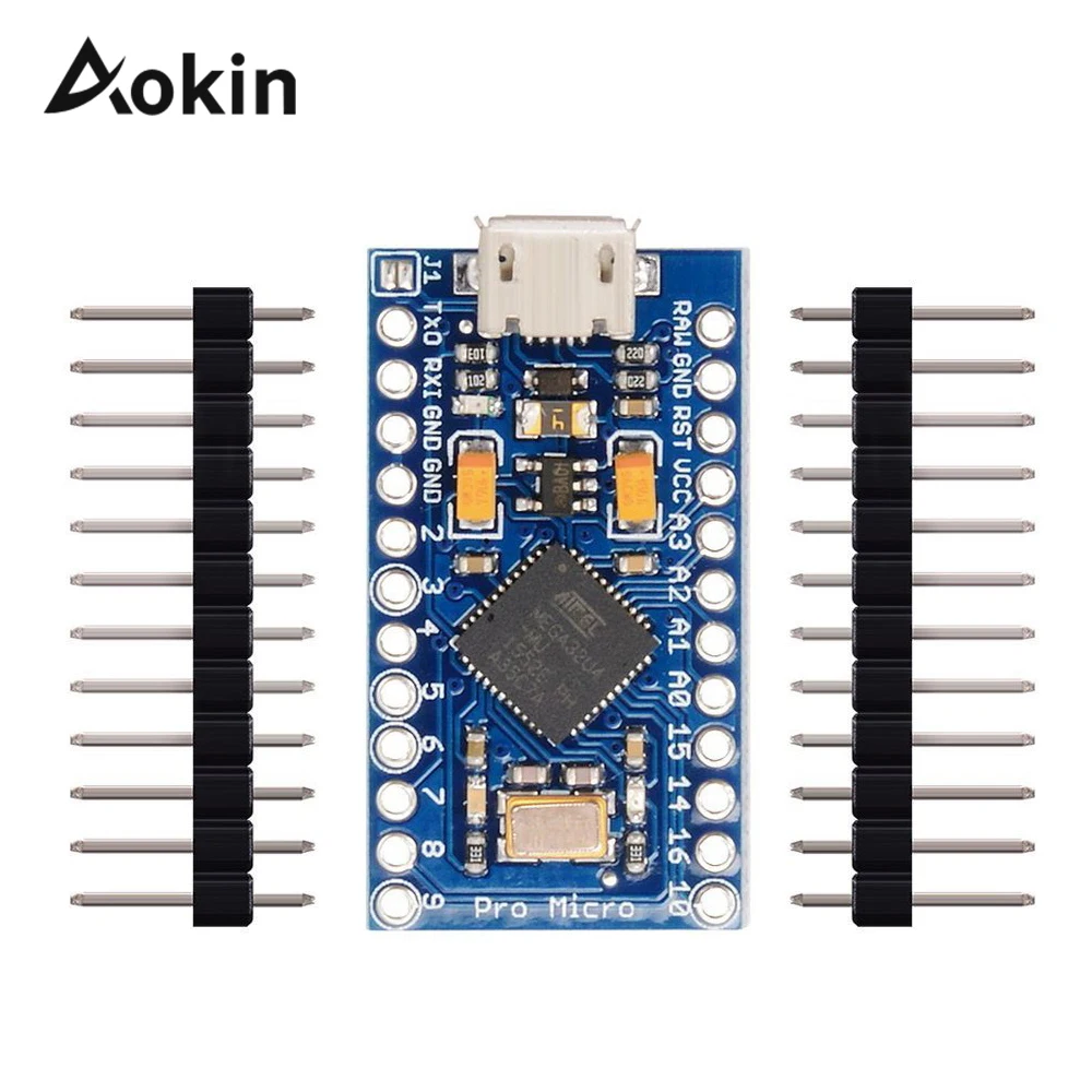 5 шт. Pro Micro ATmega32U4 в 16 МГц микро-usb макетная плата модуль микроконтроллер для Arduino IDE