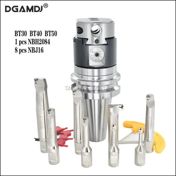 Cheap 1set BT30 BT40 BT50 LBK6 Tool Holder 1pcs NBH2084 Fine Boring Head 8pcs NBJ16 Fine-tuning Boring Bars Used For Boring Finishing
