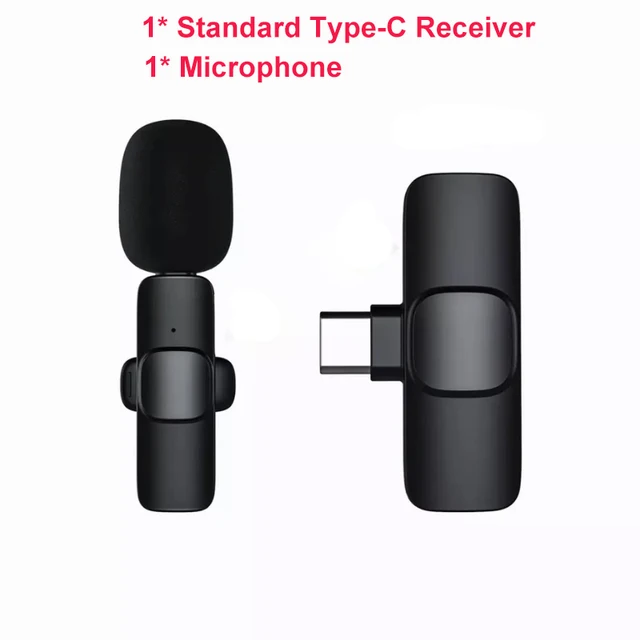 Wireless Lavalier Microphone Broadcast Lapel Microphones Set Short Video Recording Chargeable Handheld Microphone Live Streaming K8TC1
