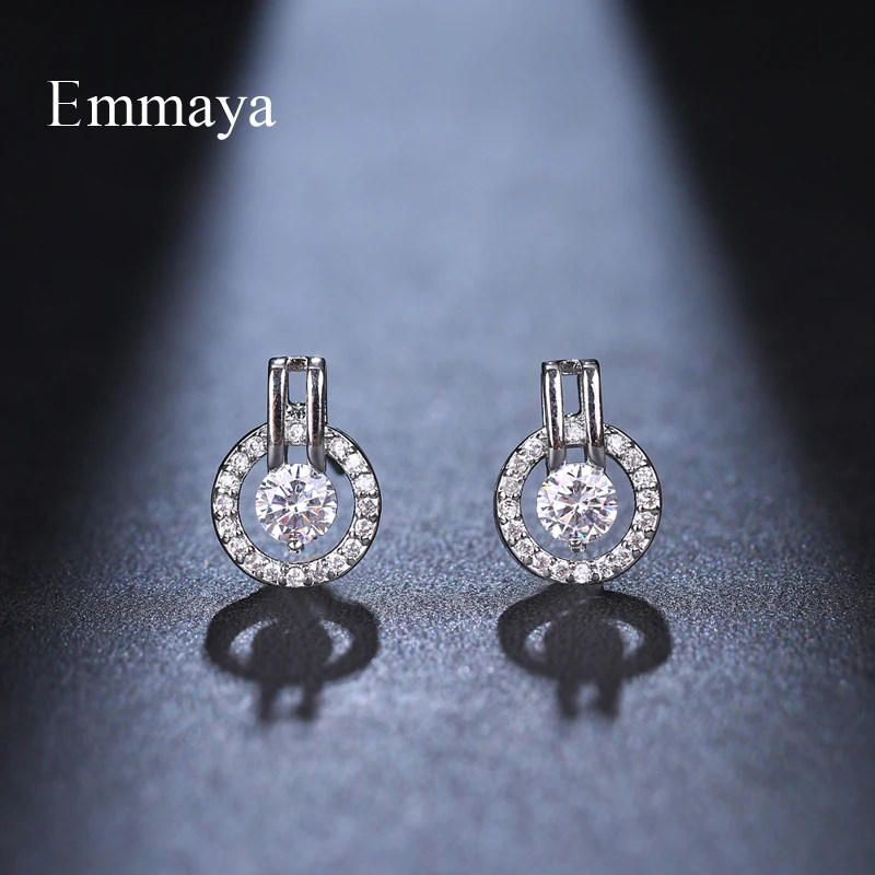 Emmaya Новое поступление два круглых вида крошечные серьги с кубическим цирконием