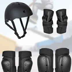 Matte Breathable Skateboard Helmets Children Professional  Safety Caps Knee Wrist Guard Capacete De Skate Outdoor Sports