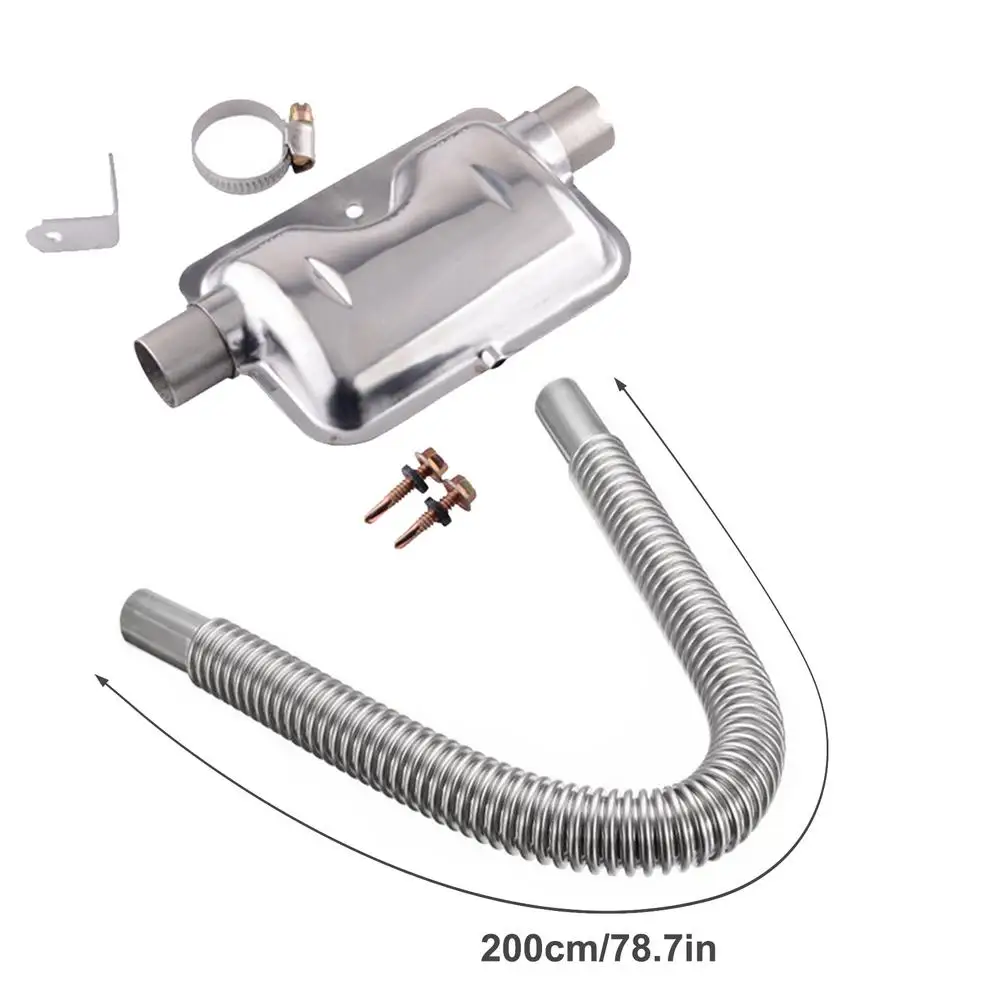 60/150/200cm Car Heater Exhaust Muffler Air Diesel Parking Heater Accessories Stainless Steel Pipes for Webasto for Eberspacher