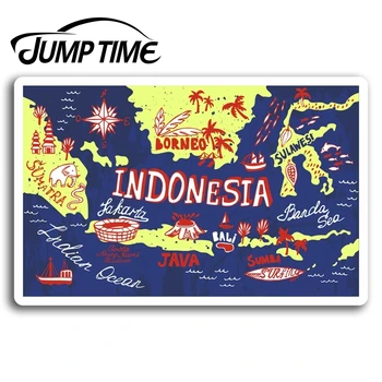 

Jump Time Indonesia Map Java Asia Vinyl Stickers Sticker Laptop Luggage Waterproof Car Decal Window Bumper Auto Accessories