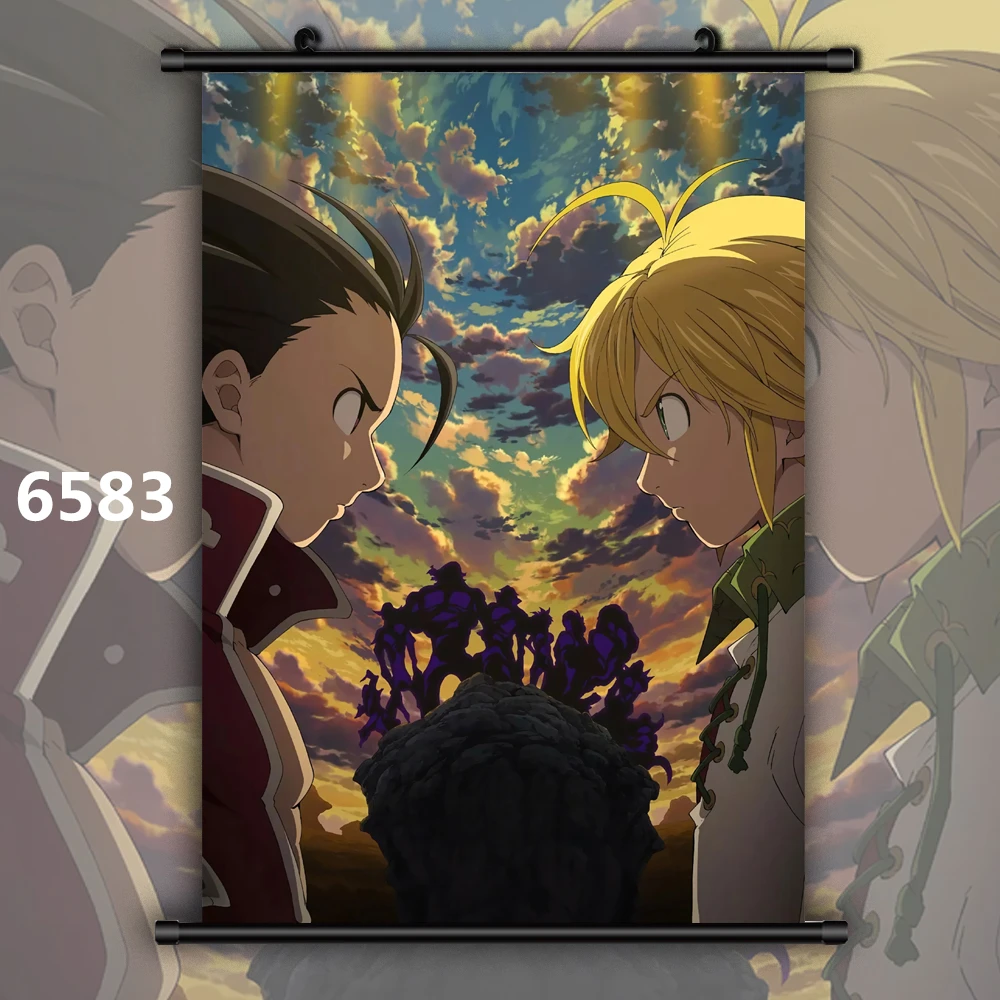 Seven Deadly Sins Nanatsu no Taizai Meliodas x Elizabeth Аниме Манга настенный плакат в рулоне - Цвет: 6583