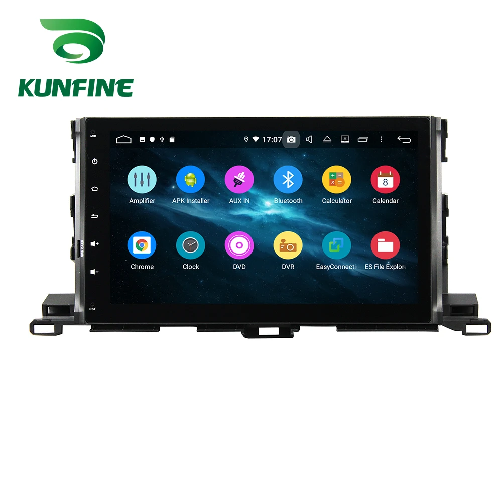 Android 9,0 Восьмиядерный 4 Гб ОЗУ 64 Гб ПЗУ автомобильный DVD GPS; Мультимедийный проигрыватель автомобиля стерео Deckless для TOYOTA Highlander-17 радио