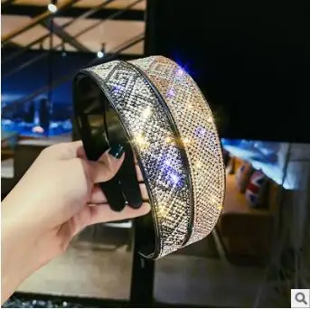 30 шт./Партия DIY мульти простая Хрустальная повязка на голову дрель широкие повязки для головы Джокер леди Инструменты для укладки волос аксессуар HA915