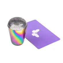 Маникюр стиль цветной штамп полностью Прозрачная Ручка лист прозрачного силикона головка Силиконовое уплотнение