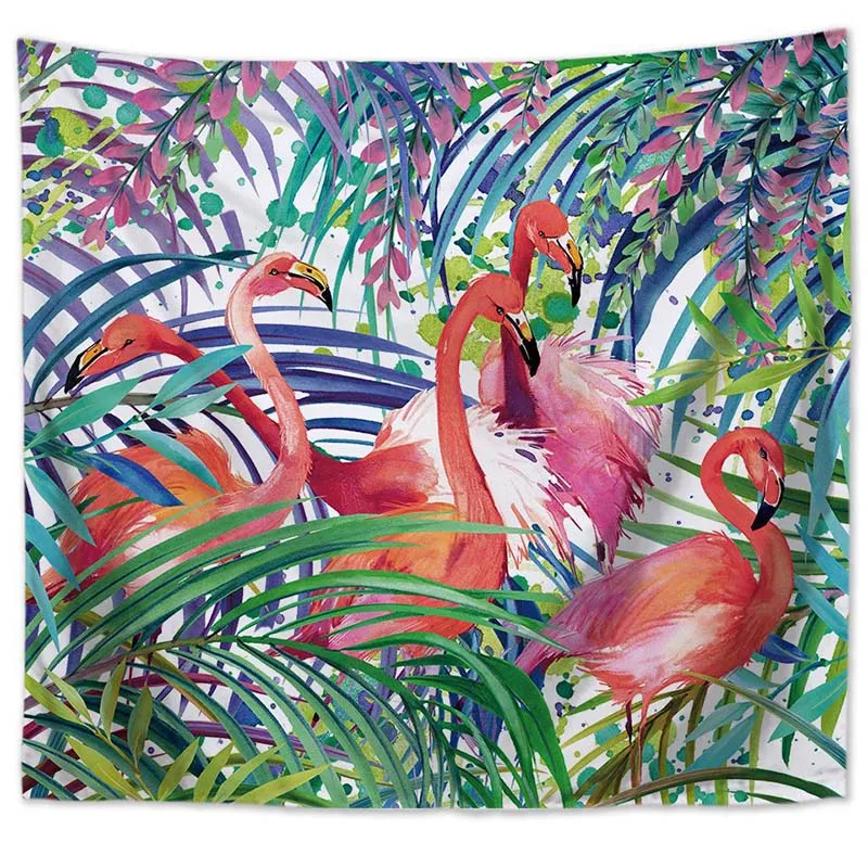 150cm×200cm Tapestry Wall Hanging Carpet Throw Yoga Mat for Home Bedroom Decoration - Цвет: Flamingo 6