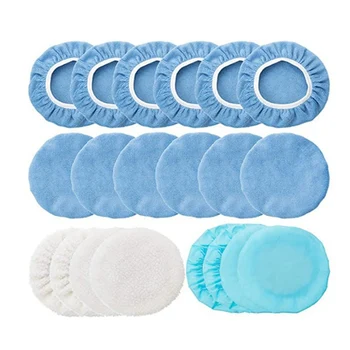 

20Pcs 5/6 Inch Car Polisher Pad Microfiber Waxing Applicator Bonnet Buffer Polishing Plush Cloth Pads Cover 5''-10''