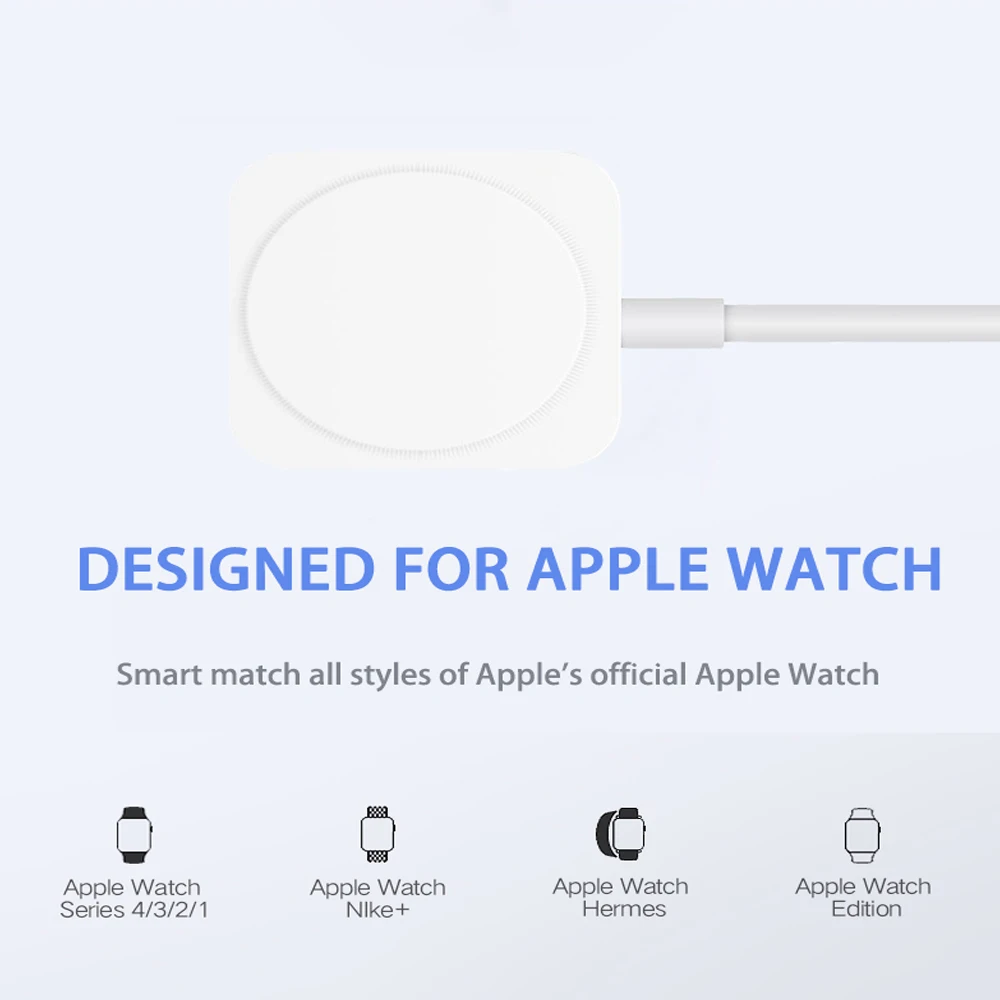 Магнитное зарядное устройство для Apple Watch USB Беспроводная зарядка 38 мм и 42 мм для IWatch серии 4 3 2 1 1 м Сертифицированный Wat IY325