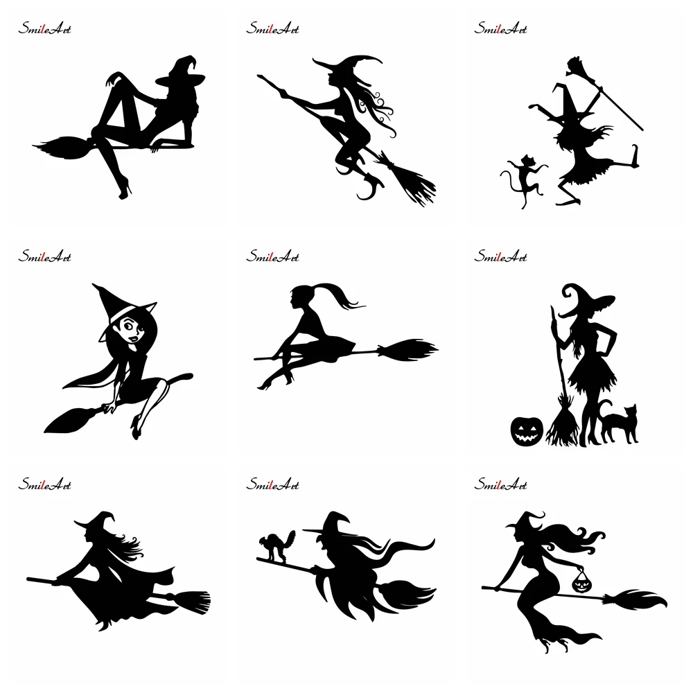 Cute Witch Car Stickers for The Car Body and Window Decoration Car Accessories Decals Car Funny