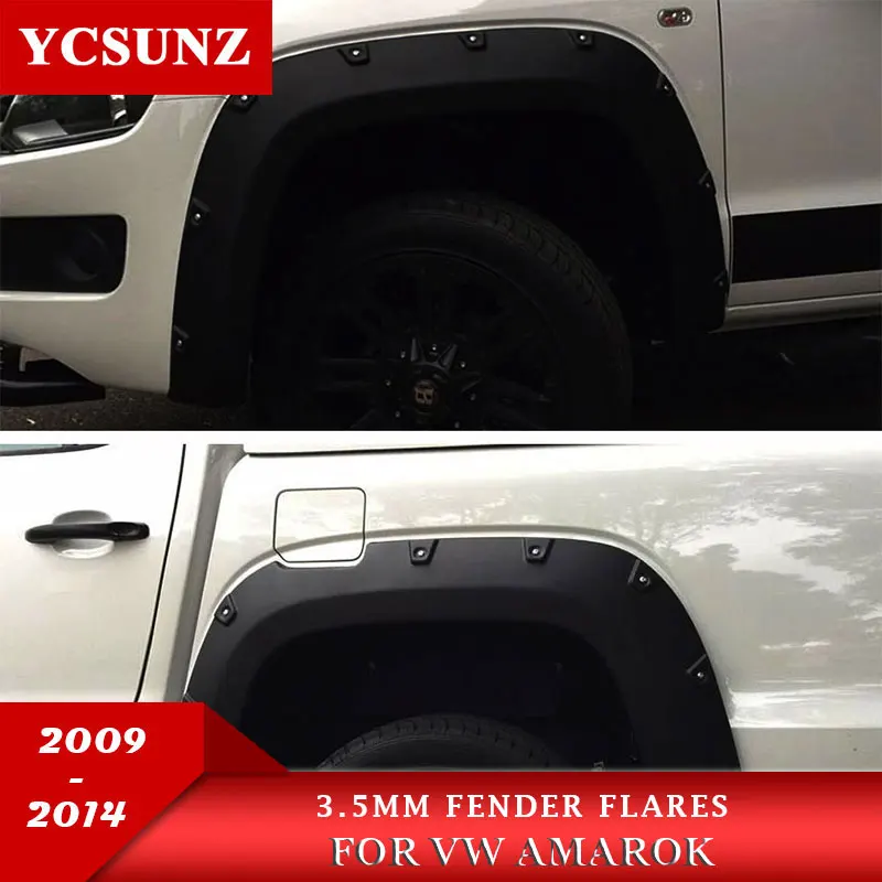 

fender flares for vw accessories black color mudguard for volkswagen amarok 2012 2013 2014 flare car decoration part suitable VW